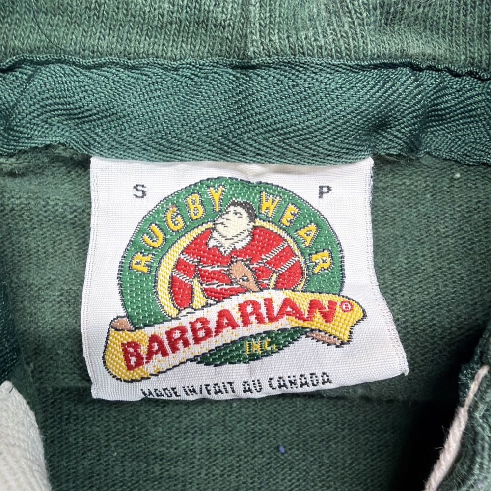 Barbarian Rugby Wear Hooded Long Sleeve Rugby Shirt Smithfield Forest Green Sm - Picture 5 of 9